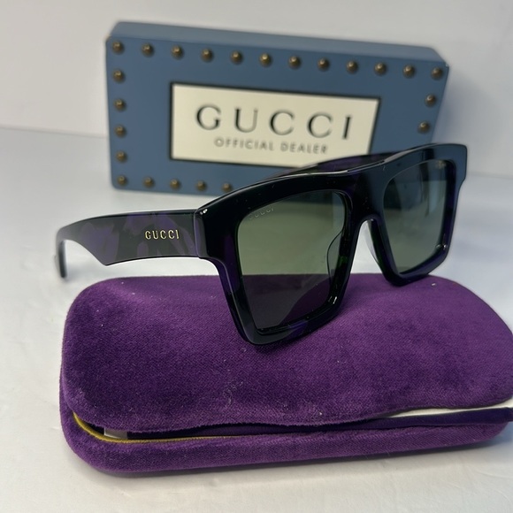 Gucci Men's GG0962Sm Acetate Rectangle Sunglasses - Picture 5 of 16